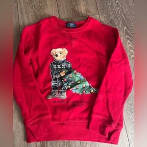Vintage Children’s Ralph Lauren Bear Sweater Red